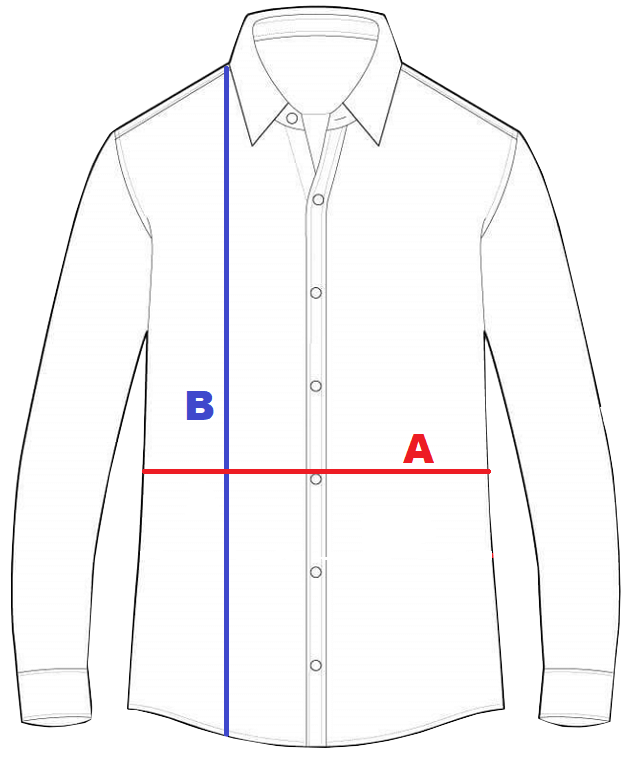 M.Sötétkék nagyméretű férfi zsebes ing mérettáblázata1