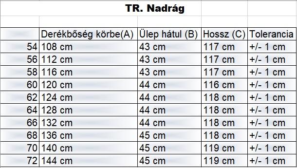 TR.Fekete tűpöttyös nagyméretű férfi vászon nadrág mérettáblázata2