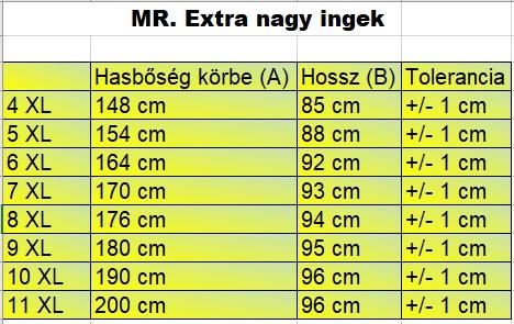 M.Contrast fehér, sötétkék pöttyös férfi Extra nagyméretű ing mérettáblázata2